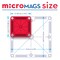 MAGNA-TILES microMAGS 26-Piece Travel Magnetic Construction Set – Bold Colors, The Original Magnetic Building Brand